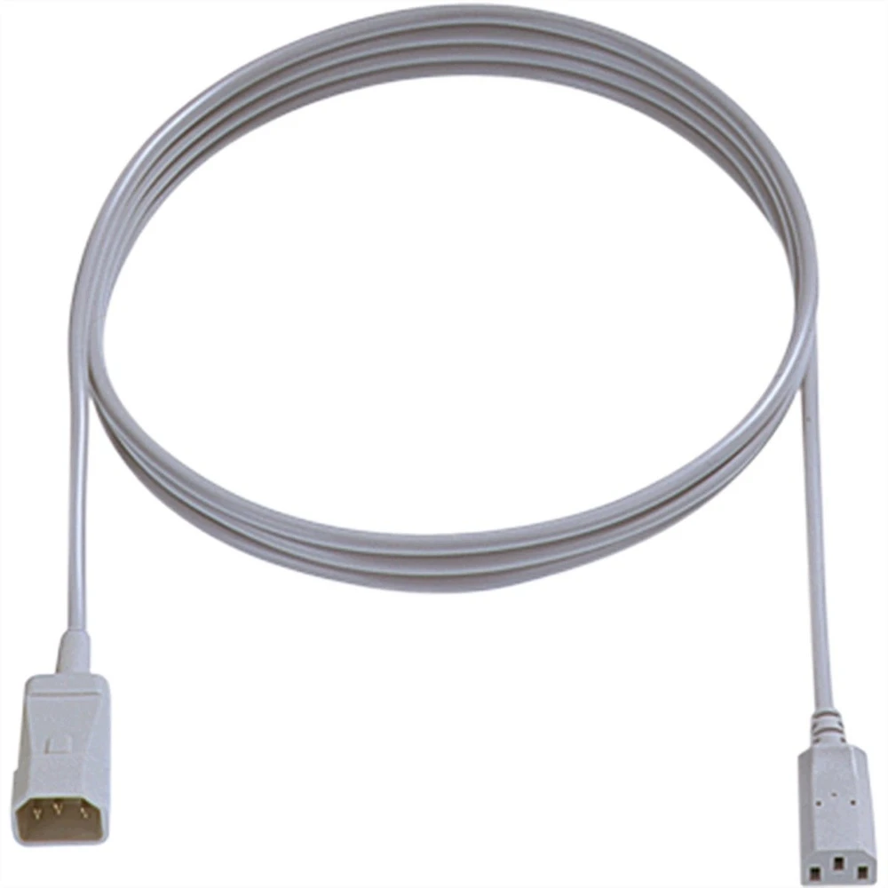 Kabelis zasilający Bachmann BACHMANN Przedłużacz IEC H05VV-F 3G1.0mm², C14 / C13, pilka, 3 m