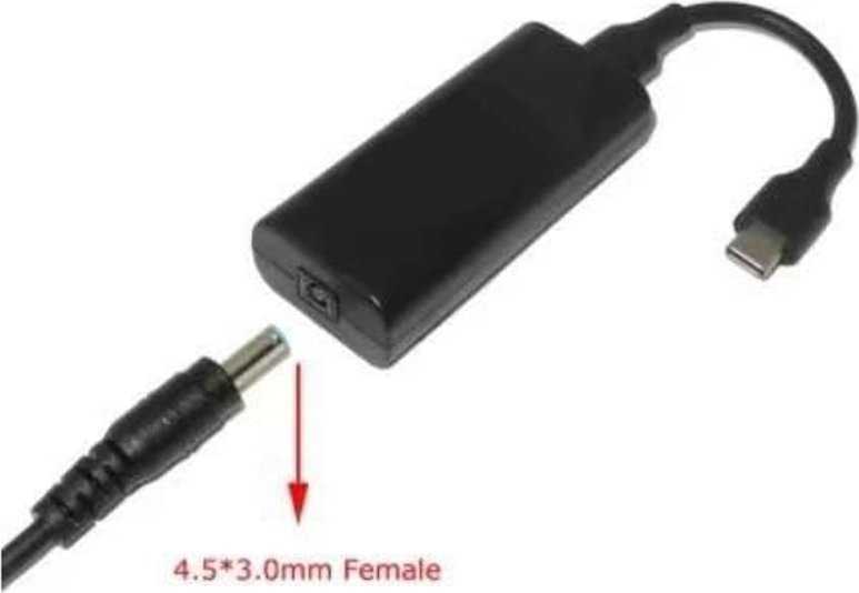 Kabelis USB CoreParts do kabli 4.5*3.0 Adapteris DELL do USB-C MBXUSBC-CO0006 Juodas
