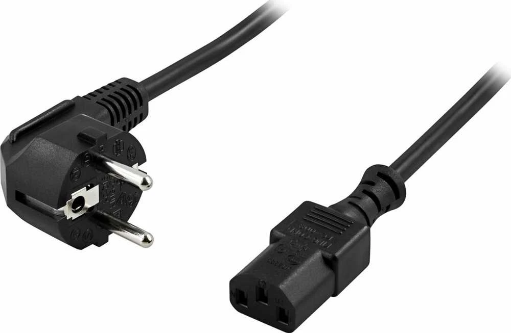 Kabelis DELTACO kampinis CEE 7/7 į tikrai IEC 60320 C13, 7m / DEL-111C