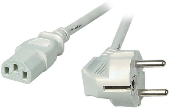 Efb Elektronik Kabelis zasilający EFB Kabelis zasilające ochrona kontaktu 90°-C13 180° pilka 3.0m 3x1.00m