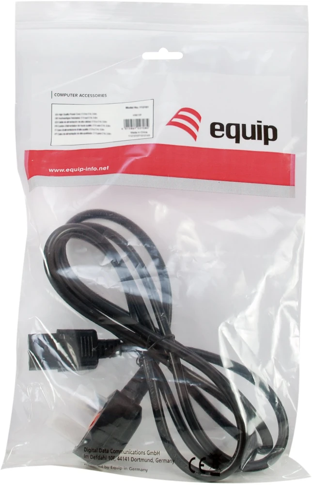 Kabelis zasilający Equip Equip 112300 kabelis zasilające Juodas 2 m IEC C13 BS 1363