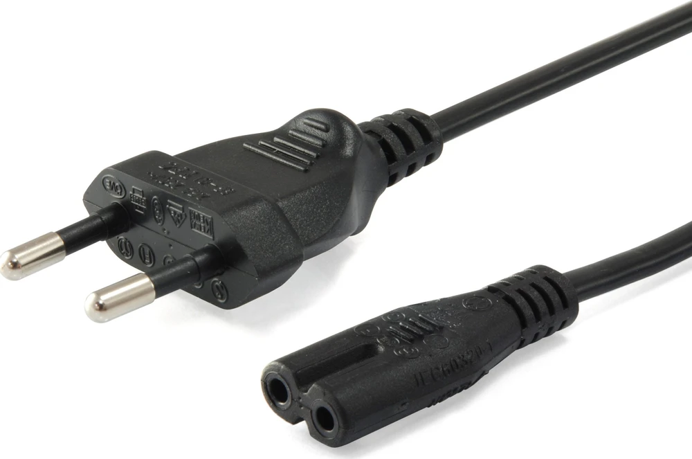 Equip Equip IEC-Stromkabel 2pin maitinimo kabelis -> C7 3m St/Bu juodas