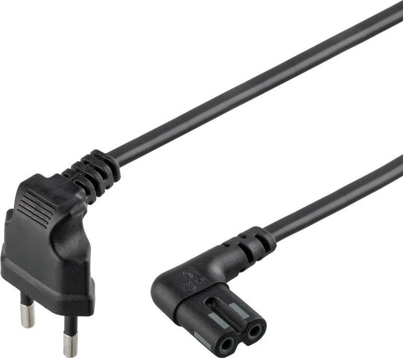Goobay CEE 7/16 - C7 Sonos® maitinimo kabelis su kampinėmis jungtimis, 2 m