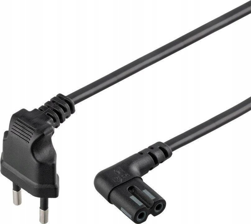 Goobay CEE 7/16 - C7 Sonos® maitinimo kabelis su kampinėmis jungtimis, 1 m