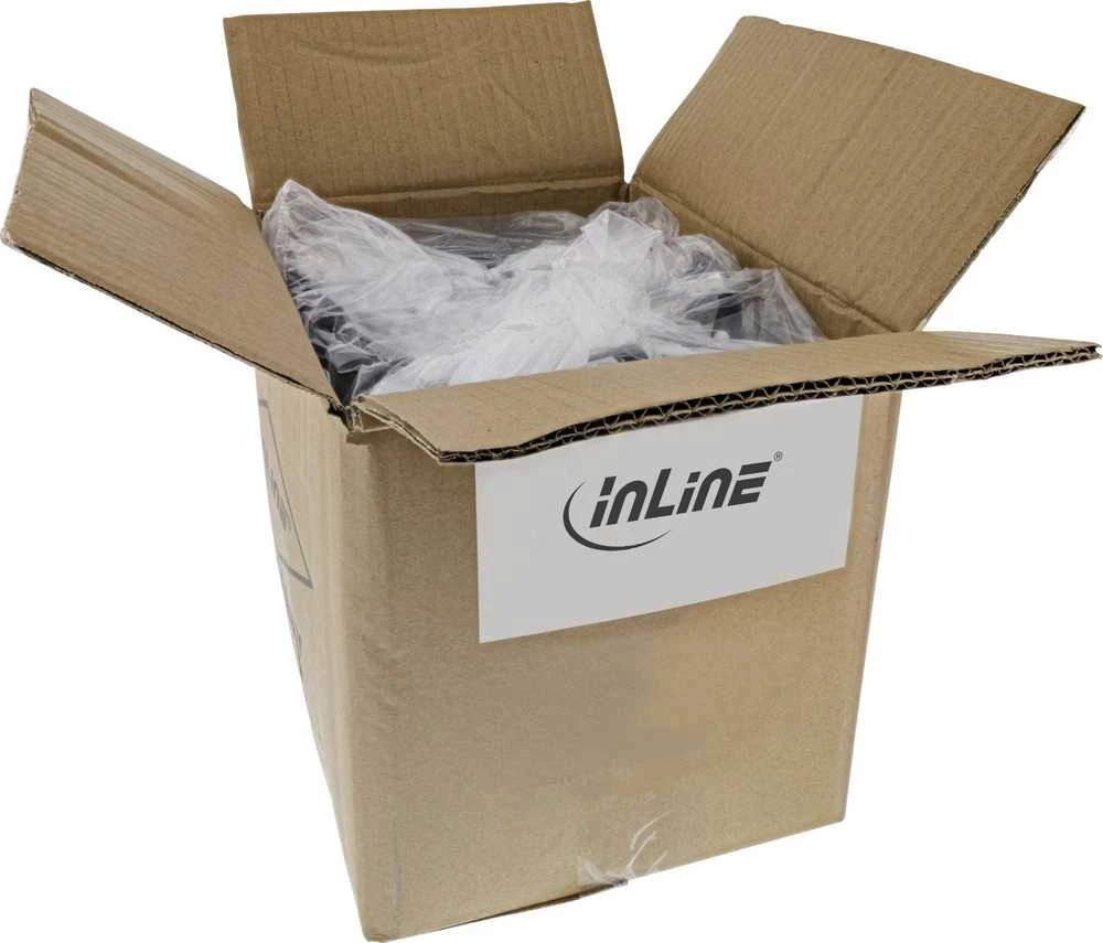 „InLine“ 35 vnt. maitinimo kabelis „Bulk-Pack ®“, CEE7/7 kampinis į IEC-C13 stačiakampį, juodas, H05VV-F, 3x0,75 mm², 1,8 m