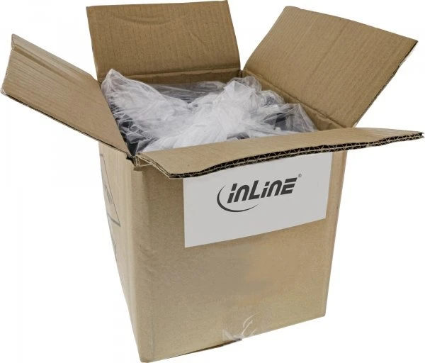 Kabelis zasilający InLine 40vnt. paketas Bulk-Pack InLine® maitinimo kabelio ilgintuvas C15 tiesiai į C14 lizdą tiesus juodas 1,8 m