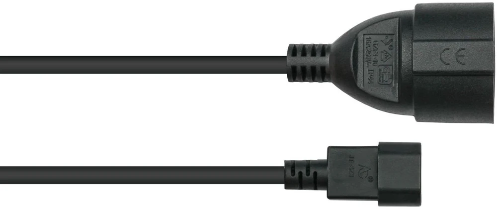 Kabelmeister SK1402-S005 maitinimo kabelis juodas 0,5 m IEC C14 F tipo maitinimo kištukas