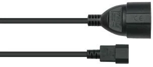 Kabelis zasilający Kabelmeister SK1402-S010 kabelis zasilające Juodas 1 m C14 panel Wtyczka zasilająca typu F