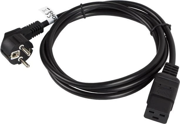 Lanberg CEE 7/7 maitinimo laidas – IEC 320 C19, 1,8 m, juodas (CA-C19C-10CC-0018-BK)