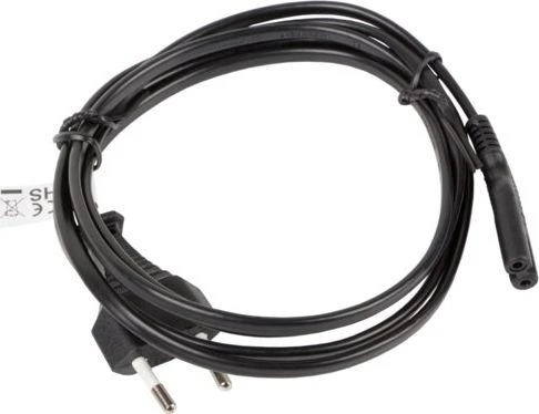 LANBERG CEE 7/16 IEC 320 C7 euro radio power cord 3m juodas