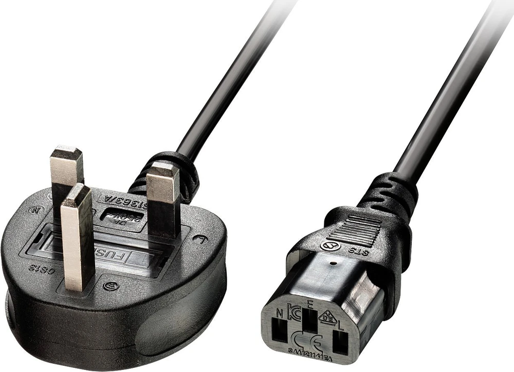 Maitinimo Laidas - LINDY UK 3 Pin į C13 Maitinimo Laidas, 3 m, Juodas