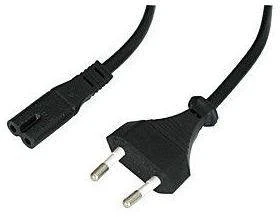 Maitinimo Laidas - LINDY Euro Kištukas į C7, 2 m, 2.5A/250V, PVC, Varis, Juodas