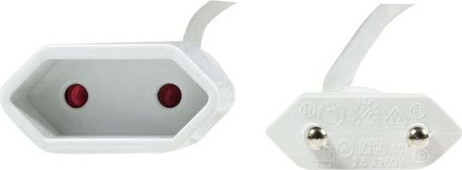 Maitinimo laidas LogiLink CEE 7/16, 2m, balta (CP126)