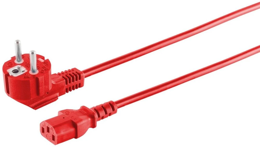 Maitinimo kabelis MicroConnect C13 raudonas 1,8 m MC-SCHUANGC13180R (E+F)