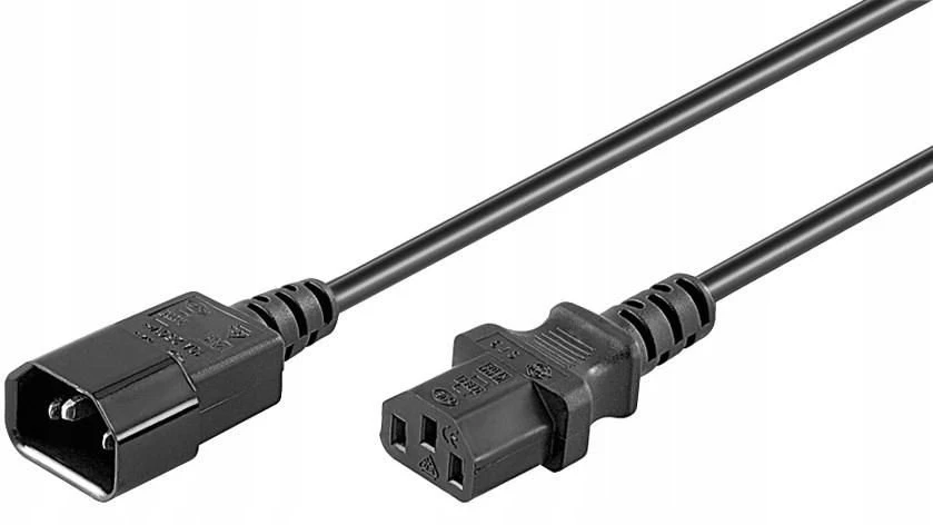 MicroConnect maitinimo kabelis Juodas, C14F