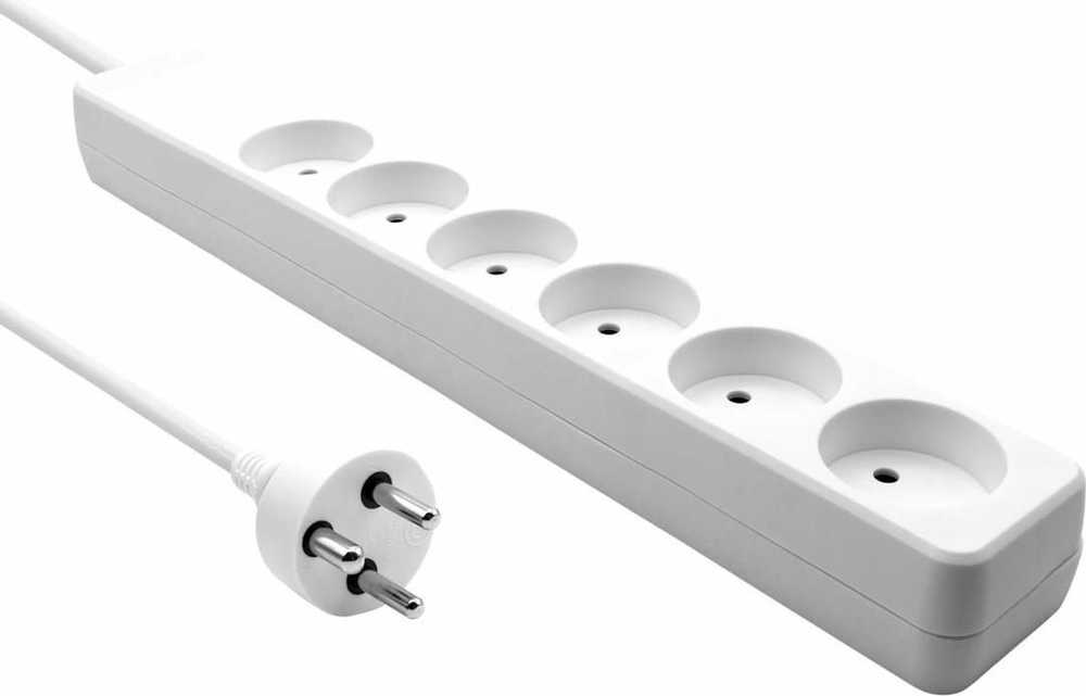 MicroConnect Microconnect MC-GRU0607DKW maitinimo kabelis 7 m 6 x lizdas jungiama į tinklą Inner Baltas