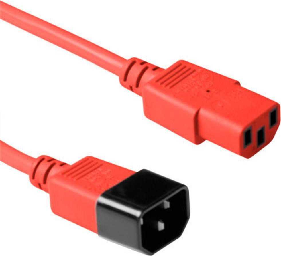 Kabelis zasilający MicroConnect Microconnect PE1413R18 kabelis zasilające Raudona 1,8 m C13 panel C14 panel