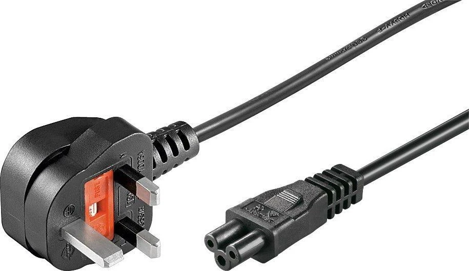 MicroConnect maitinimo laidas UK - C5 0,5m Juodas