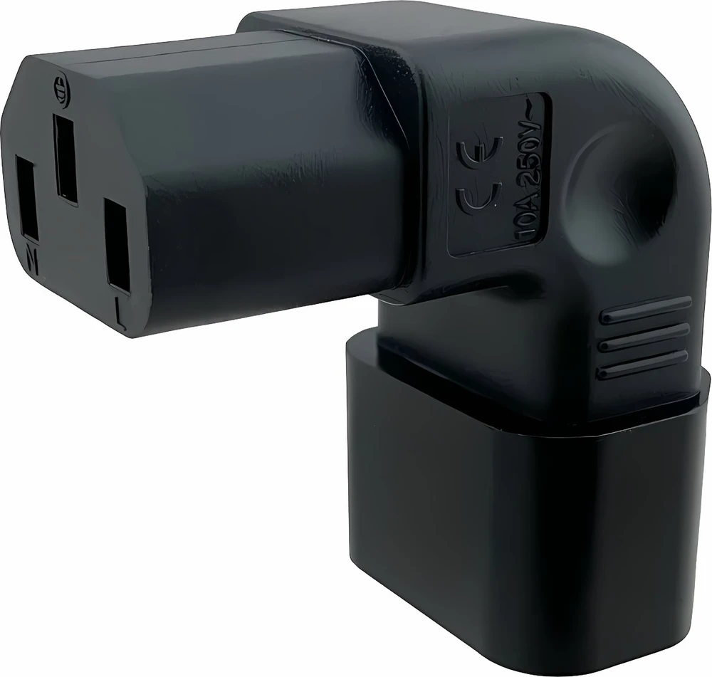 Premiumcord Vertikalus kampinis adapteris IEC C13 į IEC C14, įtampa 230 V, 10 A