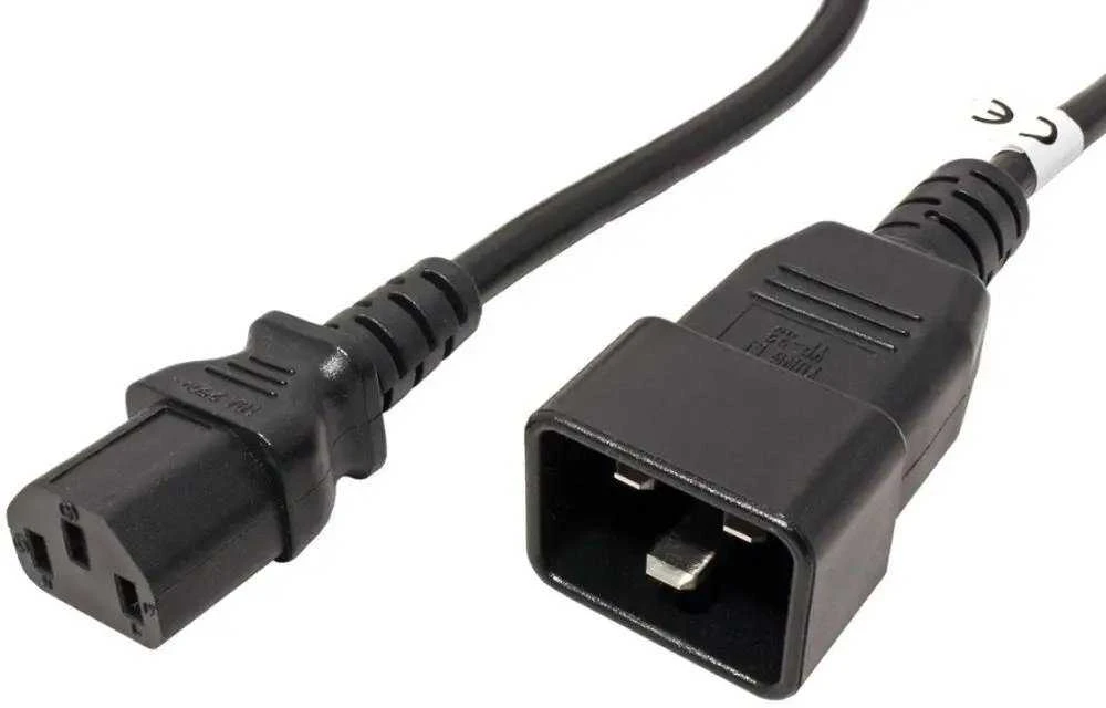 „PremiumCord“ maitinimo kabelis 230 V 10 A, 1 m ilgio, su IEC 320 C13 - IEC 320 C20 jungtimis