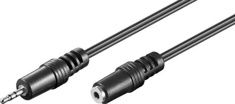 „PremiumCord“ maitinimo laidas PREMIUMCORD Garso kabelis 2,5 mm lizdas - lizdo prailginimas 5 m (M/F, stereofoninis)