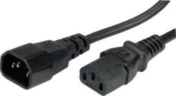 ROLINE Cavo Di Alimentazione IEC C14-C13 Giallo 0,8 M | Per Monitor, PC E Periferiche, 10A 250V