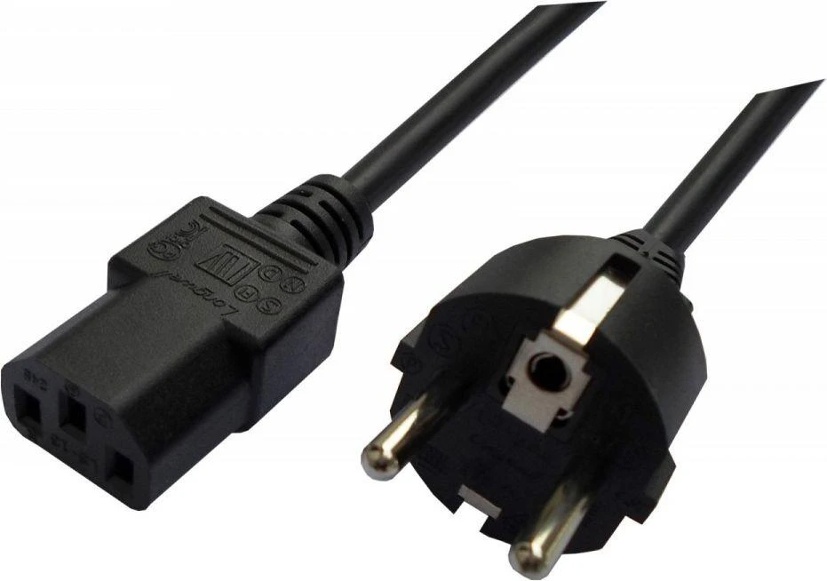 Maitinimo Kabelis - Savio CL-138 1.2 m IEC C13 Vyr. į Type E Mot. Juodas