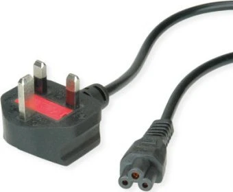 Triton maitinimo kabelis VALUE UK maitinimo kabelis, 3 kontaktų sąsiuvinis-moteriškas, 3A, juoda, 1,8 m