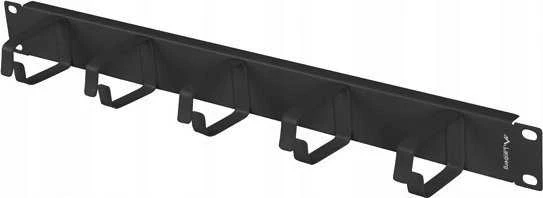 Lanberg Cable Organizer 19" 1U su 5 metaliniais B tipo laikikliais juoda