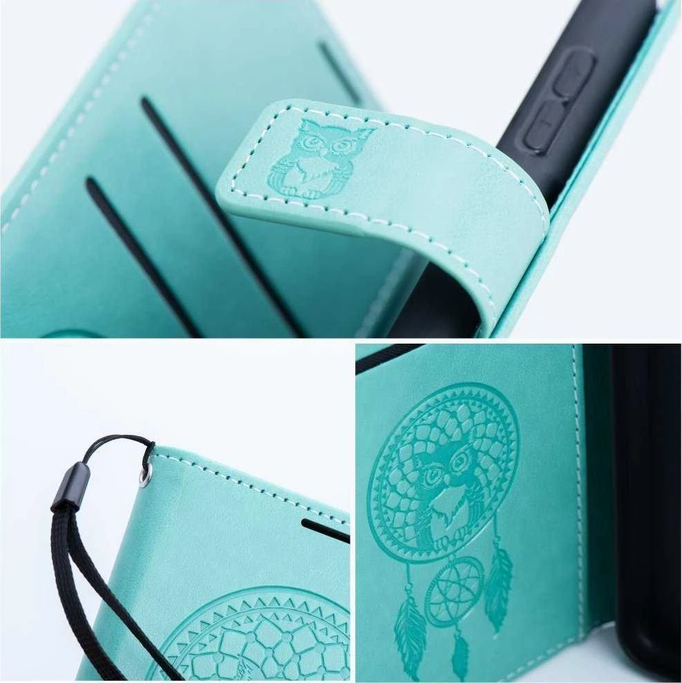 Forcell Oem MEZZO Book dėklas skirtas Samsung Galaxy A22 5G dreamcatcher žalios spalvos