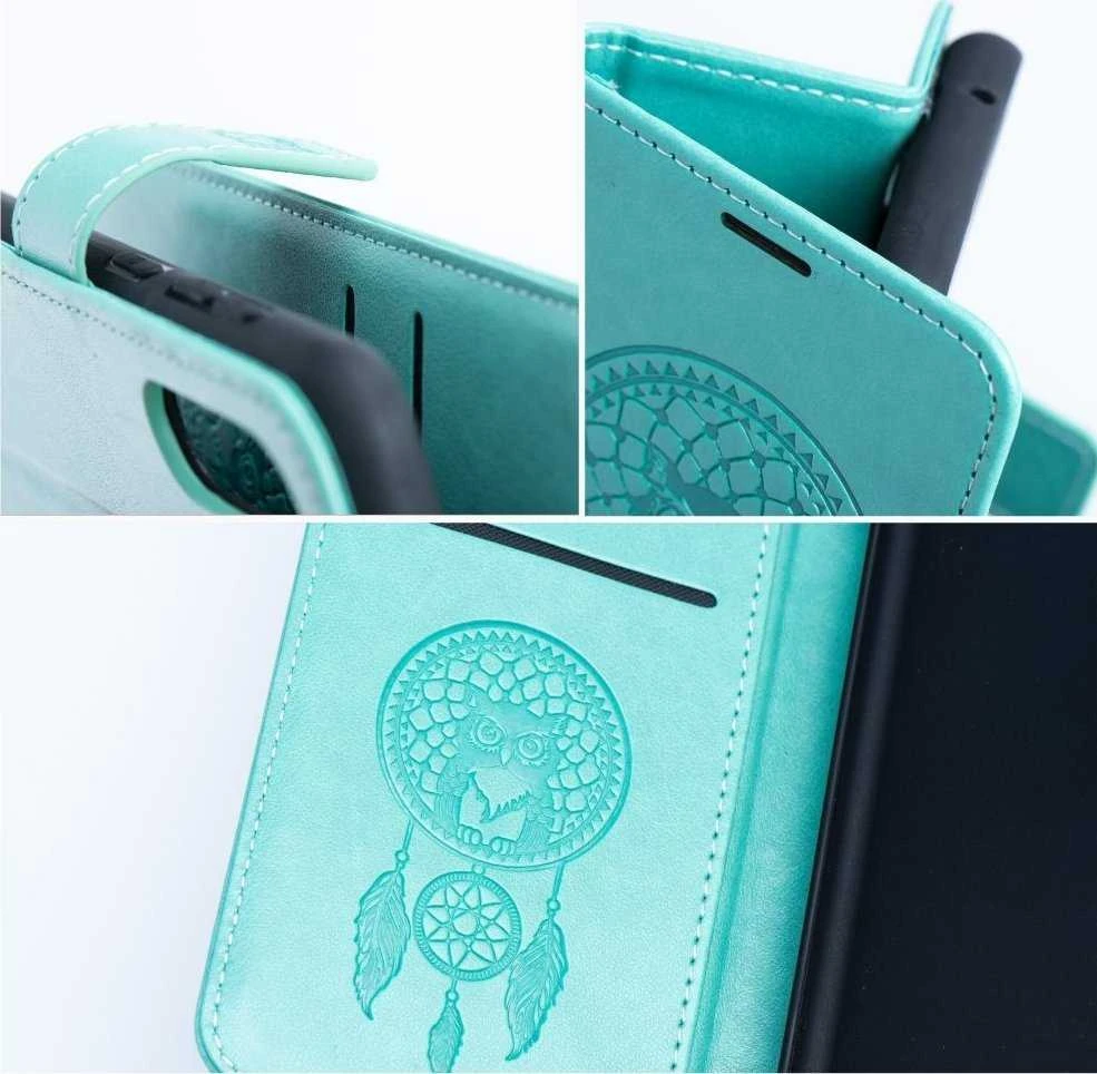 Forcell Oem MEZZO Book dėklas skirtas Samsung Galaxy A22 5G dreamcatcher žalios spalvos