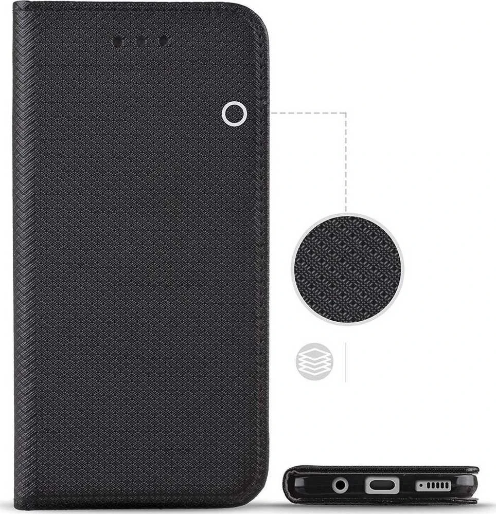 Dėklas Oem SMART CASE Book skirtas Xiaomi Redmi Note 9 Pro/9S juodos spalvos