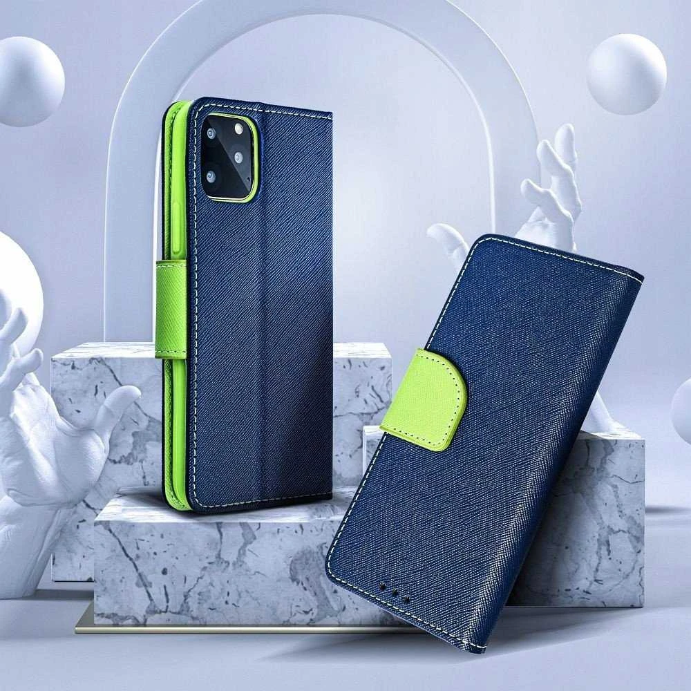 Oem FANCY Book dėklas skirtas Samsung Galaxy S25 Plus mėlynos spalvos / lime