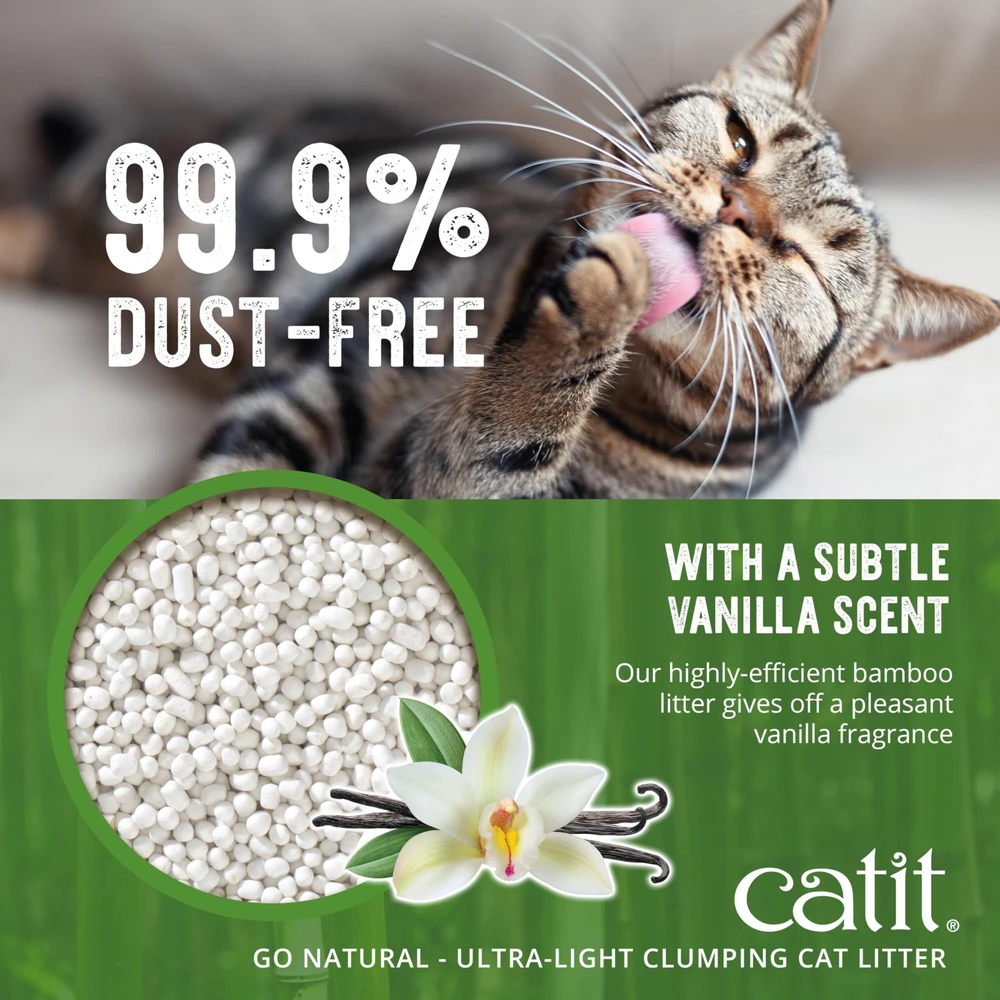 Catit - Natūralu! Bambukinis gumulėlių kačių kraikas - 2 x 1,8kg (3,6kg)