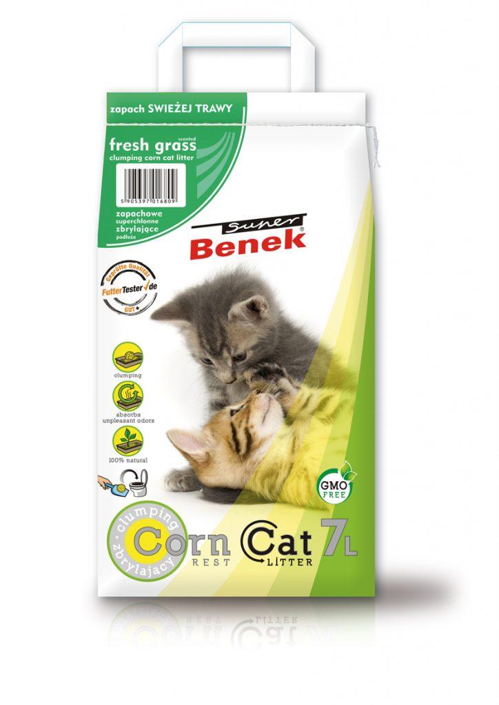 Certech Super Benek Corn Cat Fresh Grass Corn Cat Litter Clumping 7 l