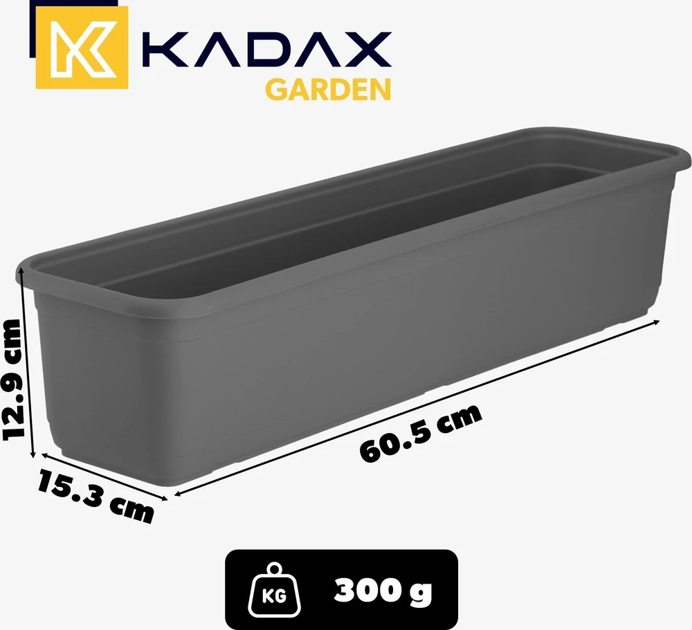 Kadax KADAX Vazoninė dėžė balkonui 60 cm antracito spalvos