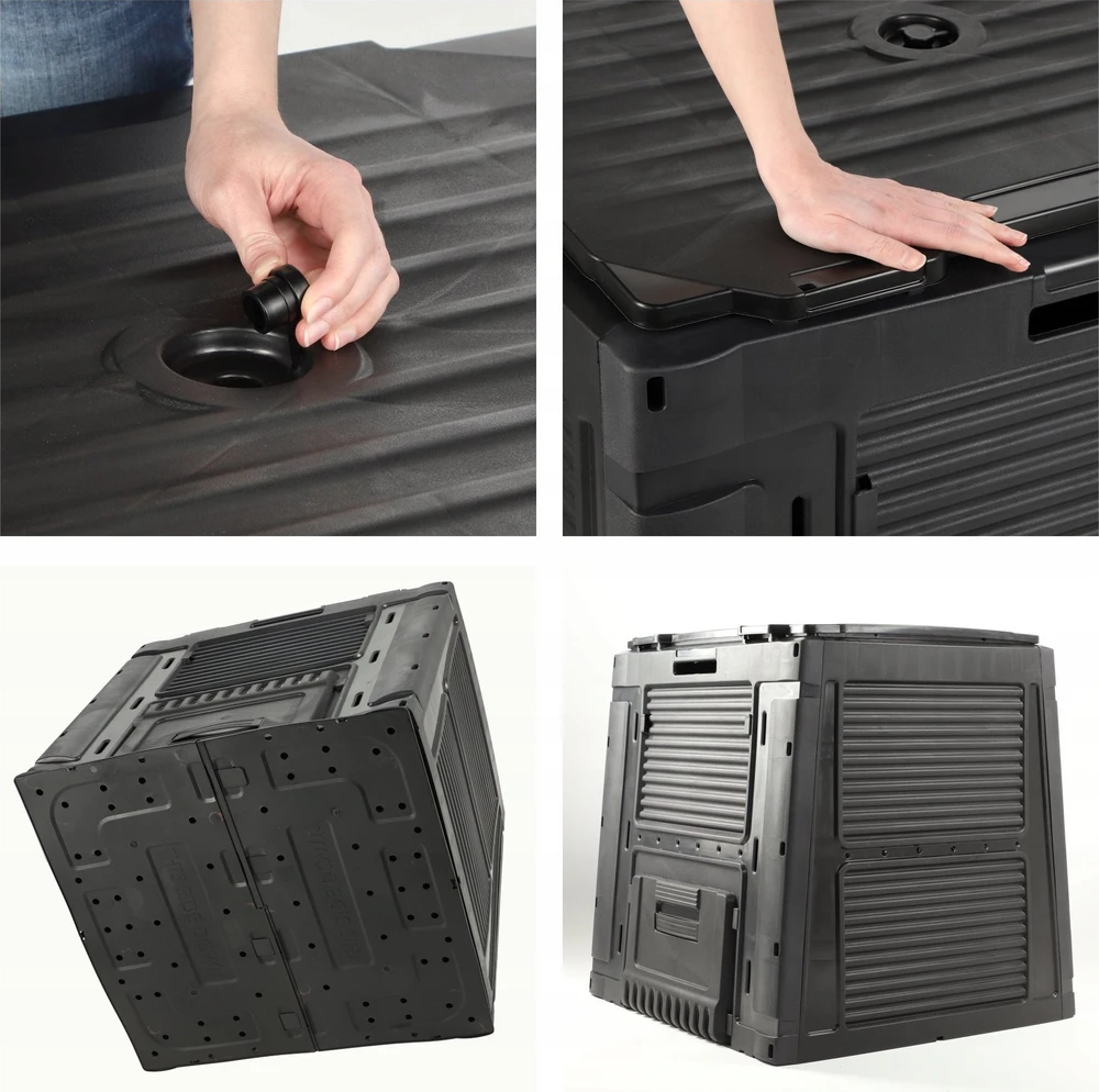Keter E-COMPOSTER kompostavimo dėžė su pagrindu, 470 L