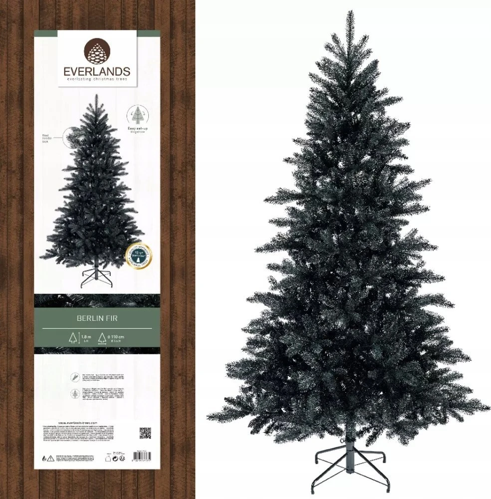 Everlands Dirbtinė Kalėdų eglutė Christmas Touch Juodas 180 cm