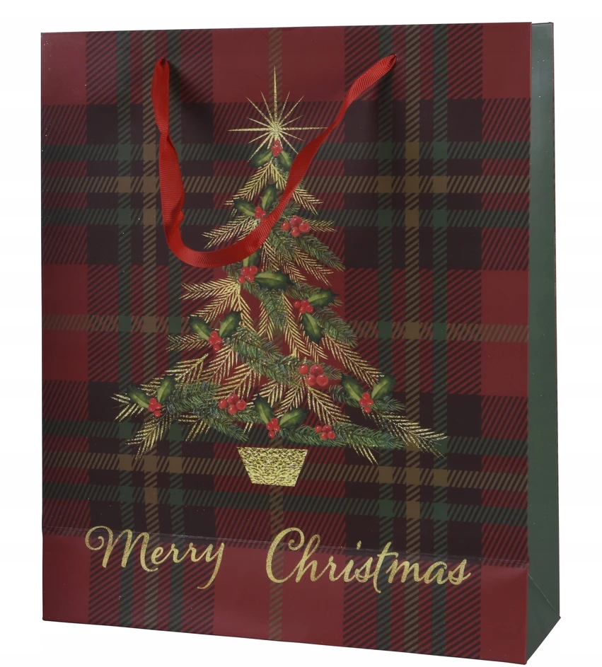 Kaemingk Gift bag Decoris Tree. 8 cm x 24 cm x 18 cm. žalias