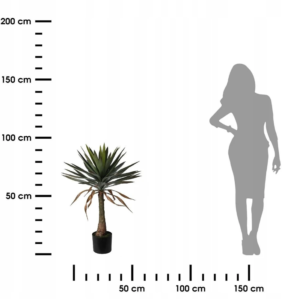 Kaemingk Artificial yucca in a pot, 90 cm medžio