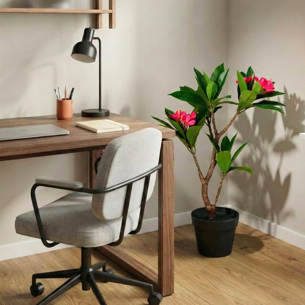 Kaemingk Dirbtinis vazoninis frangipani medis, 50 x 90 cm