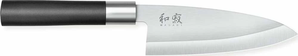 Japoniško plieno peilis KAI Wasabi juodas DM6715D peilis,15 cm ašmenys