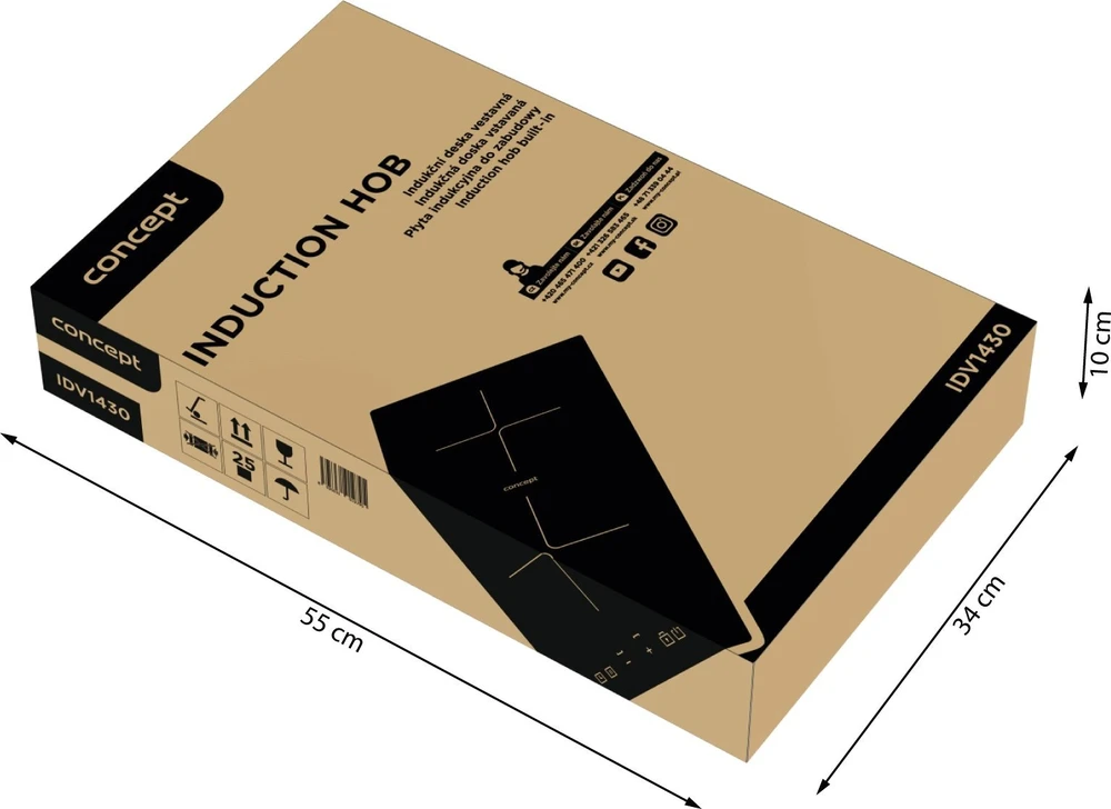 Kaitlentė Concept Solution Šildymo plokštė Concept Įmontuojama indukcinė plokštė IDV1430
