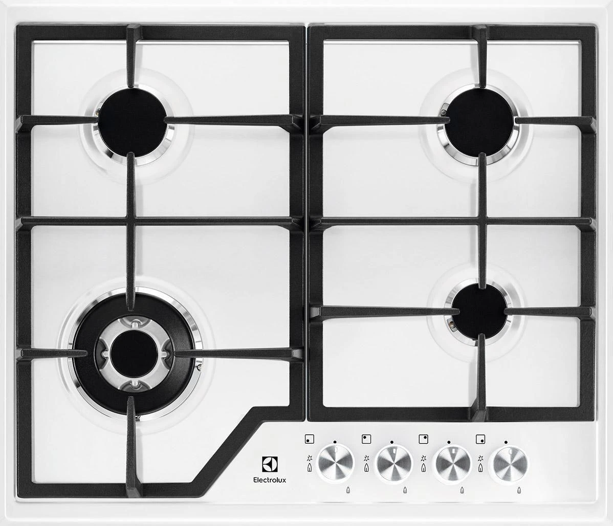 Kaitlentė Gas cooktop Electrolux EGS6436WW (4 fields, baltos spalvos)