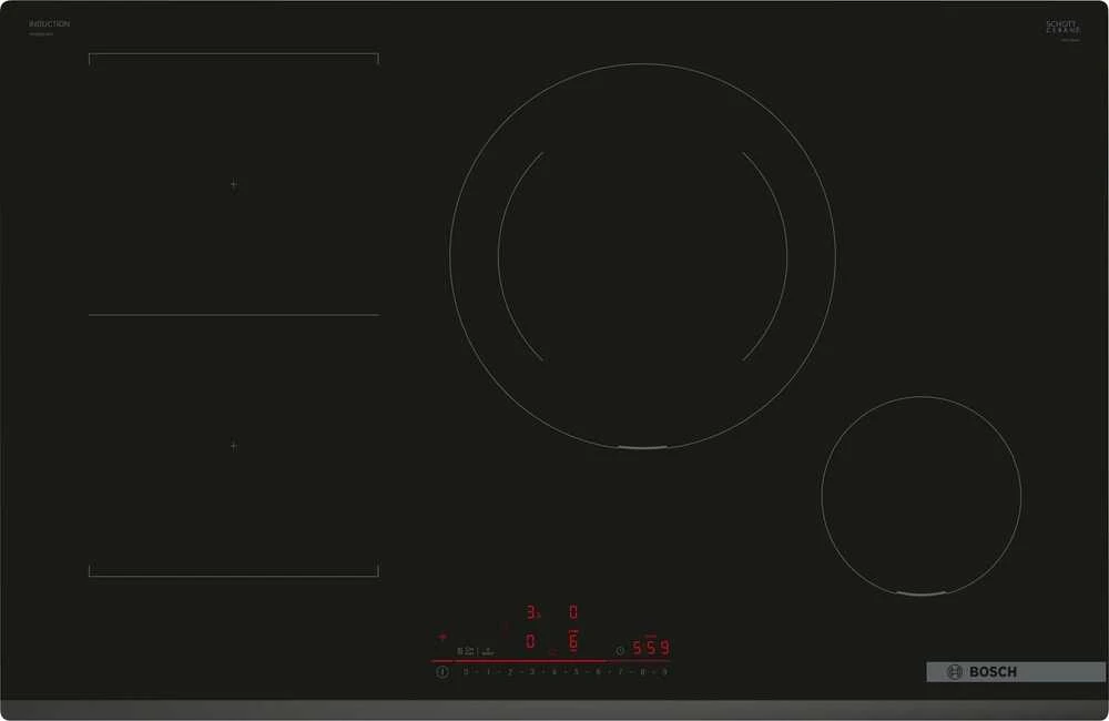 Kaitlentė Bosch Serie 6 PVS831HB1E hob Juodas Built-in 80 cm Zone induction hob 4 zone(s)