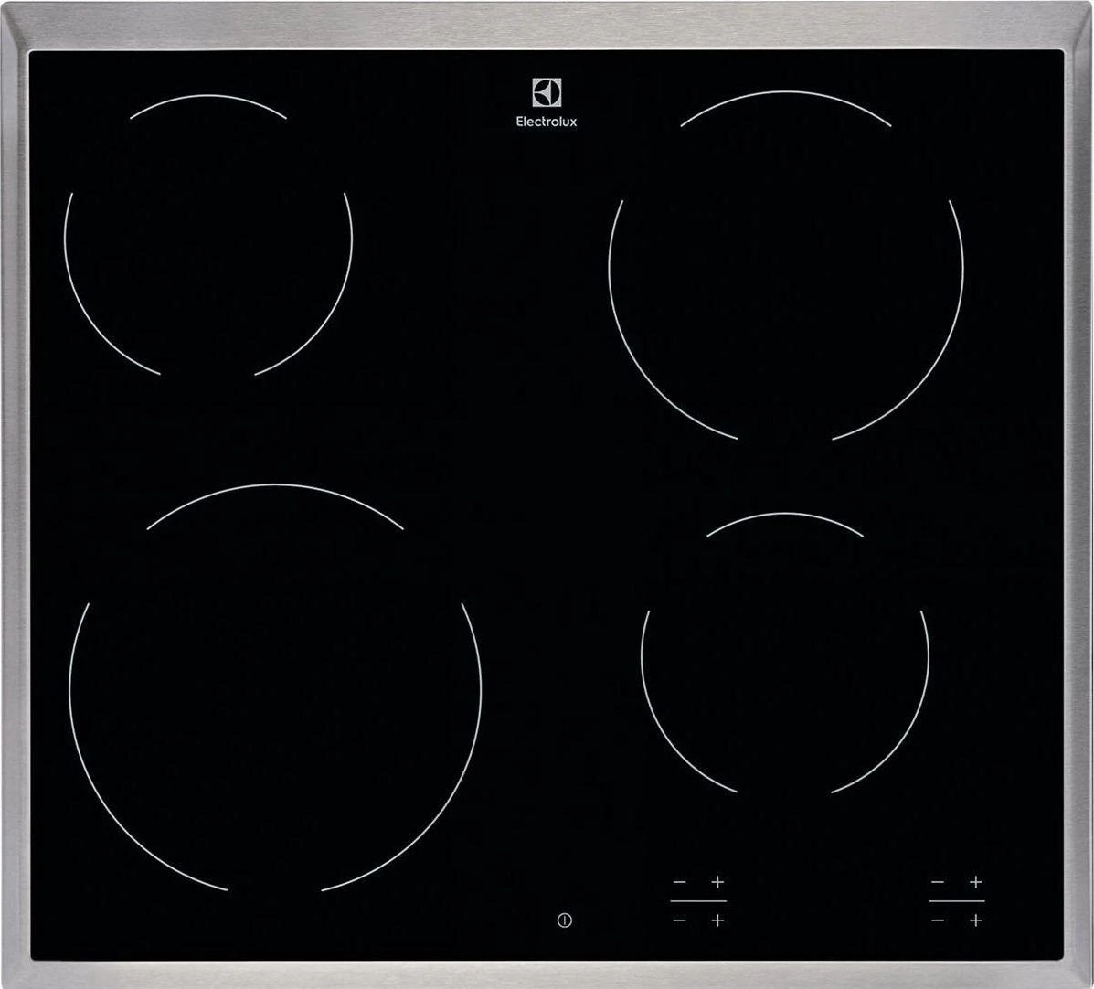 Electrolux EHF16240XK Vitroceramic, Degiklių/virimo zonų skaičius 4, Juodas