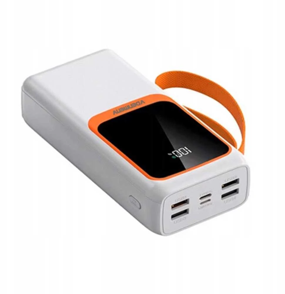Kaku Išorinė baterija POWER BANK DENMEN 30000mAh (4xUSB; 1xUSB-C) balta