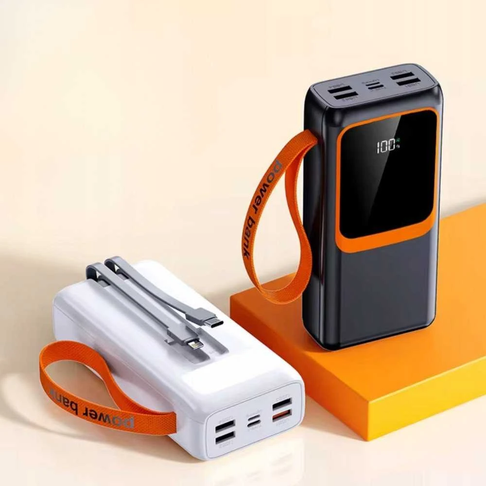 Kaku Išorinė baterija POWER BANK DENMEN 30000mAh (4xUSB; 1xUSB-C) balta