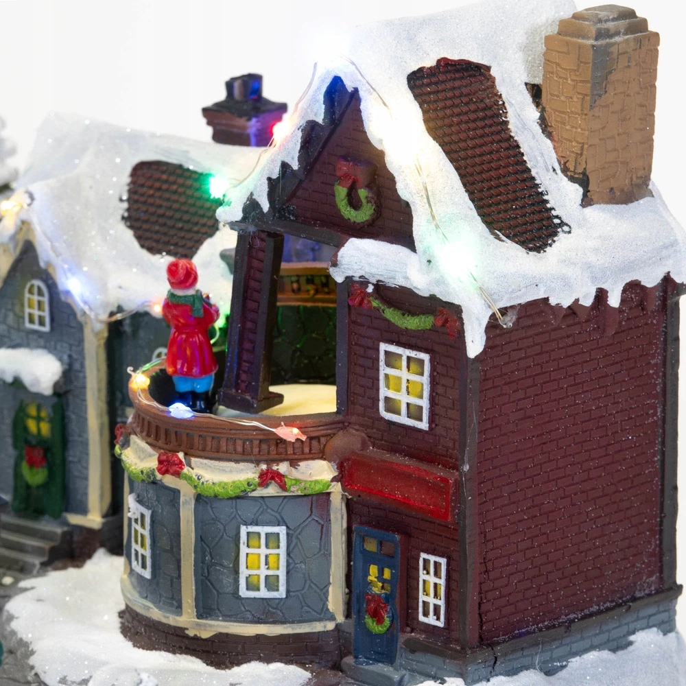 Kalėdinė dekoracija Fééric Lights and Christmas Judanti Kalėdų scena su šviesomis, 45 x 20,5 cm