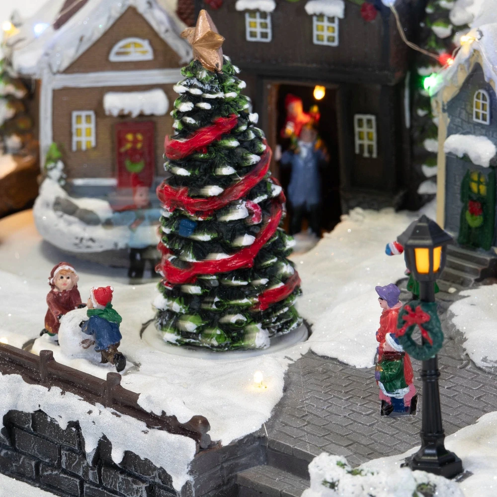 Kalėdinė dekoracija Fééric Lights and Christmas Judanti Kalėdų scena su šviesomis, 45 x 20,5 cm